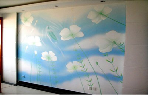 自贡画墙绘怎么画好白云的蓬松感？