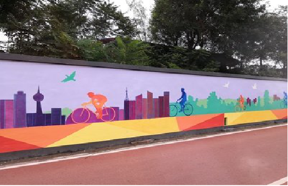 自贡墙体彩绘-围墙