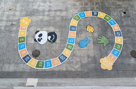 自贡地面游戏彩绘